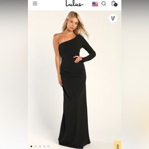 Lulus, one shoulder black dress, XL